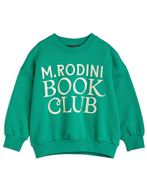 [MINI RODINI]  Book club emb sweatshirt _ Green [116/122]