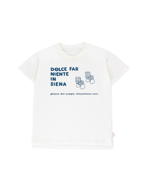 [Tiny Cottons]“DFN IN SIENA” TEE _ off-white/summer navy