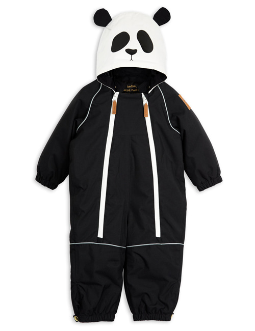 [MINI RODINI] Alaska panda baby overall _ Black