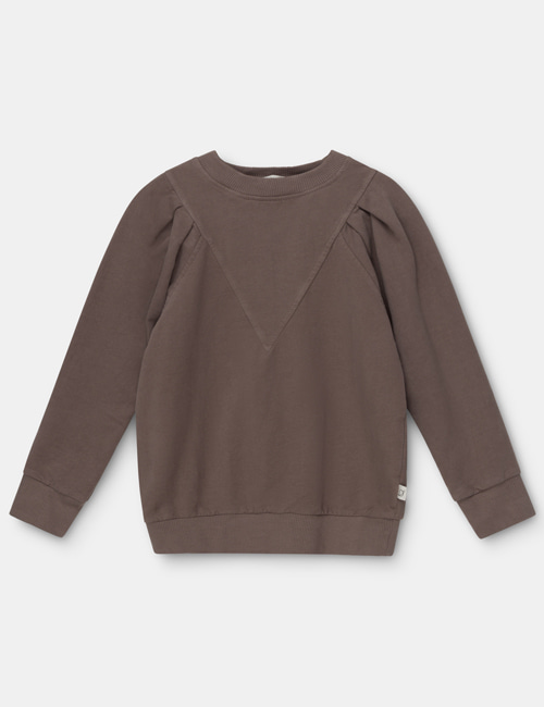 MY LITTLE COZMO]Organic puff-sleeved girls sweatshirt_ Taupe[4Y, 10Y, 12Y]
