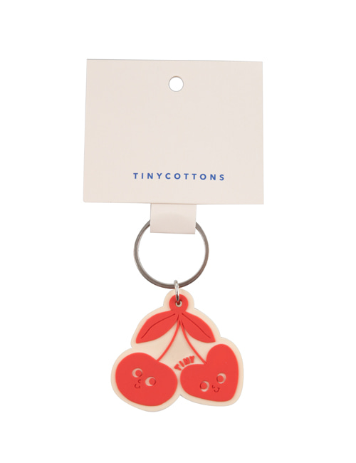[TINY COTTONS]  CHERRIES KEY CHAIN red