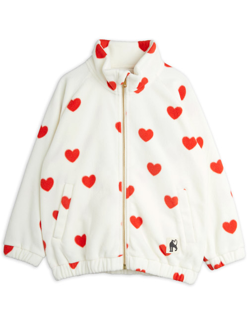 [MINI RODINI]Hearts fleece jacket [92/98]