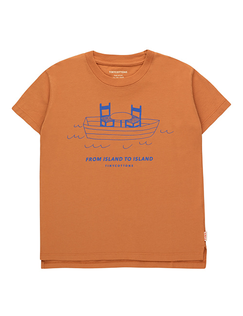 [TINY COTTONS] SLAND CONNECTION TEE _ light brown/ultramarine[3Y]