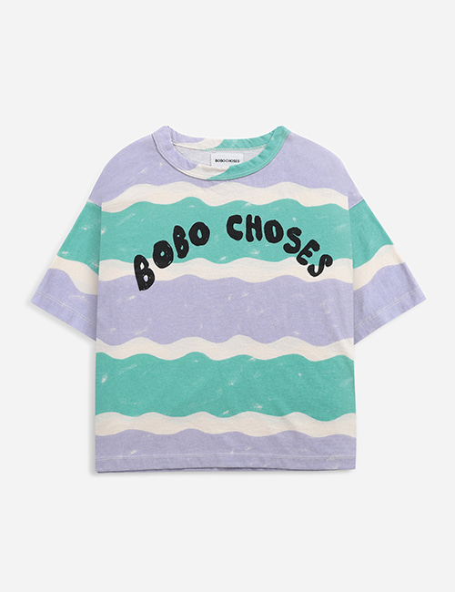 [BOBO CHOSES]  Waves all over short sleeve T-shirt