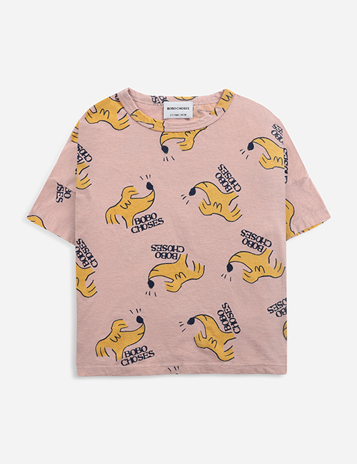 [BOBO CHOSES]  Sniffy Dog all over short sleeve T-shirt