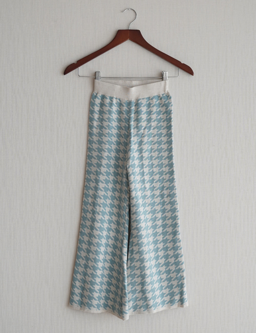 [MES KIDS DES FLEURS] flared houndstooth trousers _ Deepskyblue [XS , M]