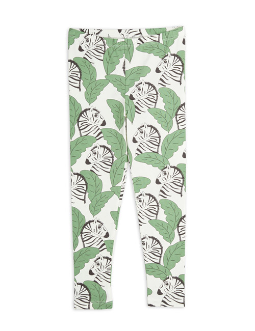 [MINI RODINI]Zebras aop leggings  _ Green