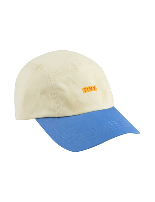 [TINY COTTONS]  COLOR BLOCK CAP _ pastel yellow/lilac blue