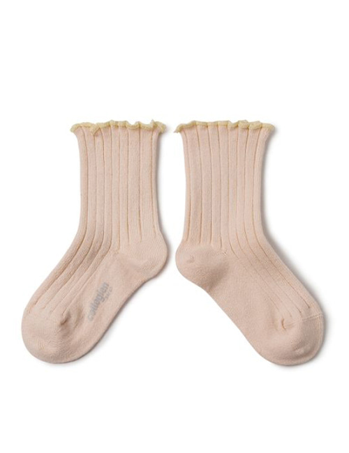[COLLEGIEN] Lettuce Trim Ribbed Socks (No.590)[24/27, 32/35]