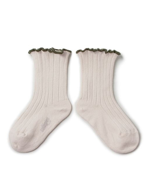[COLLEGIEN] Lettuce Trim Ribbed Socks (No.037) [32/35]