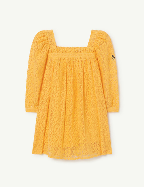 [The Animals Observatory] LACE DODO KIDS DRESS _ Yellow_Logo[6Y, 10Y]