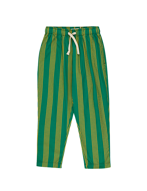 [TINY COTTONS]  FINE LINES PANT _ deep green/yellow [8Y]