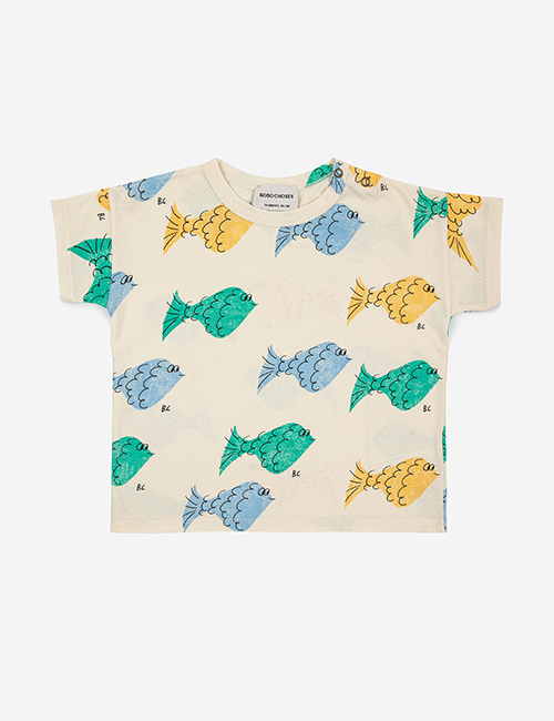 [BOBO CHOSES] Multicolor Fish all over T-shirt [12m, 24m]