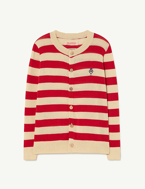 [The Animals Observatory]  Red Stripes Toucan Cardigan