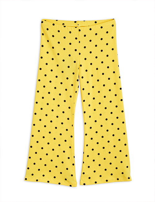 [MINI RODINI]  Polka dot flared trousers _ Yellow [140/146]