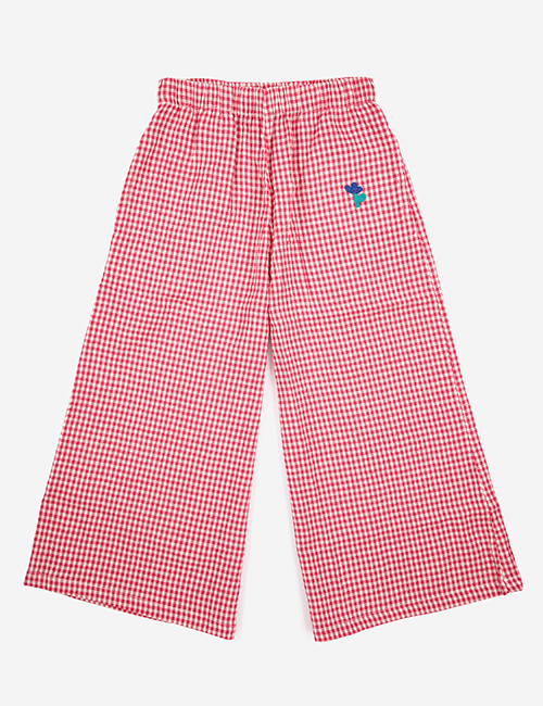[BOBO CHOSES] Pink Vichy woven culotte pants [4-5y]