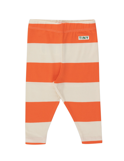 [TINY COTTONS]  STRIPES BABY PANT _ light cream/summer red [18M]