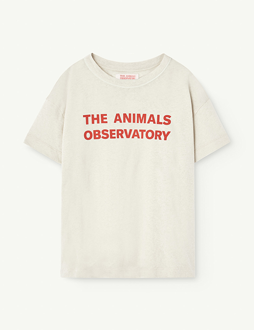[The Animals Observatory]  ORION KIDS T-SHIRT White Mouth