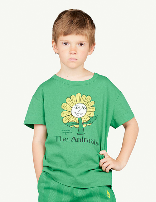 [The Animals Observatory]  ROOSTER KIDS T-SHIRT Green [4Y, 6Y, 8Y, 10Y, 12Y]
