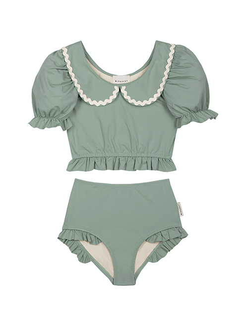 [MIPOUNET] CATALINA COLLARED SWIMSUIT _ MUSGO GREEN [3Y, 4Y,8Y]