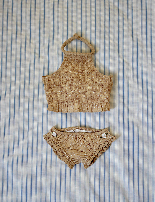 [BONJOUR DIARY] SWIM SET _ Honey broderie anglaise orranic voile  [2-3Y, 4Y,  10Y, 12Y]