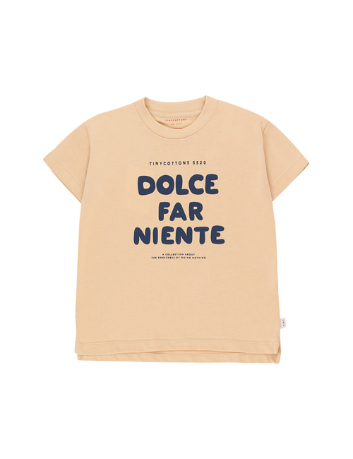 [Tiny Cottons]“DOLCE FAR NIENTE” TEE _ cappuccino/light navy