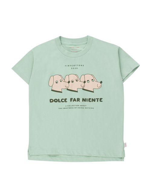 [Tiny Cottons]“DFN DOGS” TEE _ pistacchio/light nude