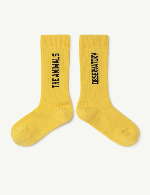 [T.A.O]  Yellow Worm Kids Socks