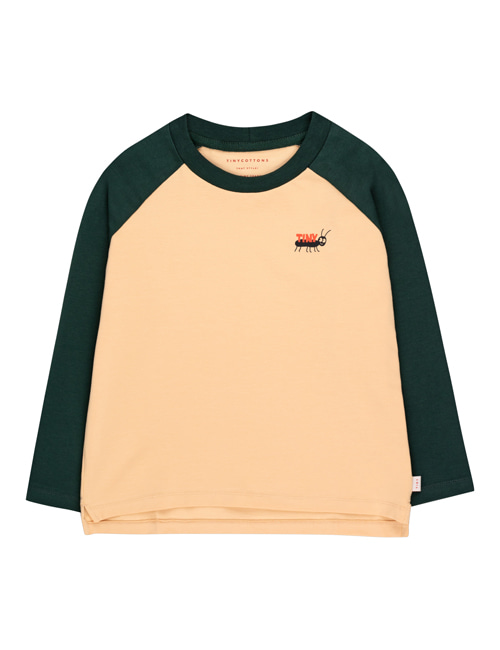 [TINY COTTONS]  TINY ANT COLOR BLOCK TEE cappuccino/ink blue