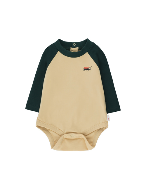 [TINY COTTONS]  TINY ANT COLOR BLOCK BODY cappuccino/ink blu