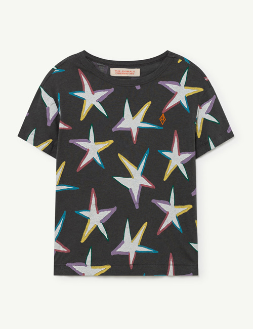 [T.A.O]  ROOSTER KIDS+ T-SHIRT Black _ White Stars
