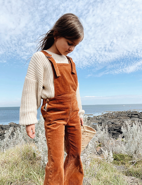 [TWIN COLLECTIVE KIDS] FARRAH OVERALL-TOFFEE CORD [8Y,10Y]