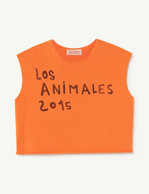 [T.A.O]  PRAWN KIDS T-SHIRT _ Orange Los Animales [12Y]