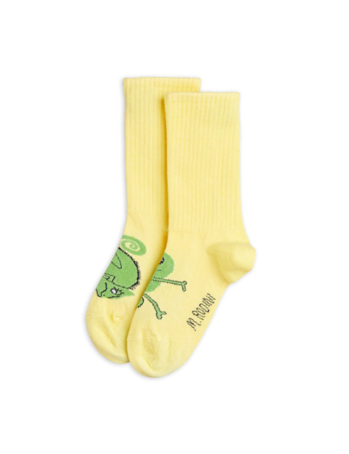 [MINI RODINI]Lizard socks 1-pack _ Yellow