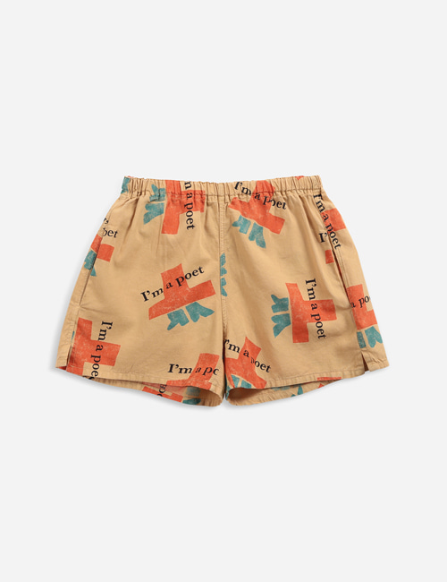[BOBO CHOSES] I&#039;m a Poet all over woven shorts [10-11y]