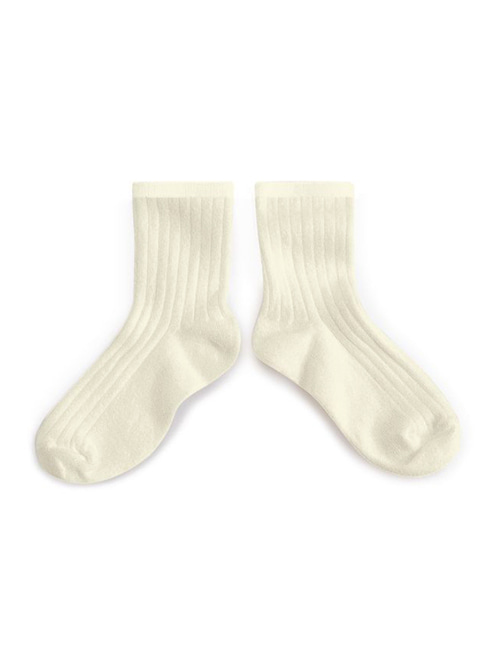 [COLLEGIEN] Ribbed Ankle Socks (N0.037)[24/27, 28/31, 32/35]