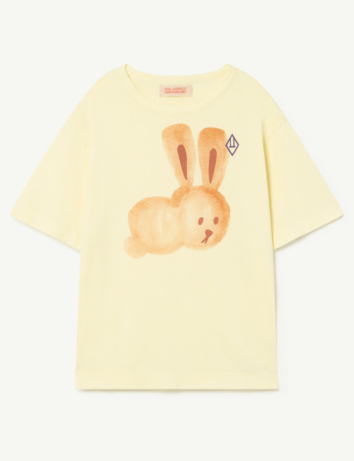 [T.A.O]  ROOSTER OVERSIZE KIDS+ T-SHIRT Yellow_Pink Rabbit