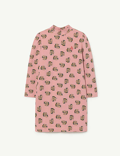[The Animals Observatory] JERSEY BUG KIDS DRESS _ Pink_Flowers [4Y, 6Y, 8Y, 10Y]