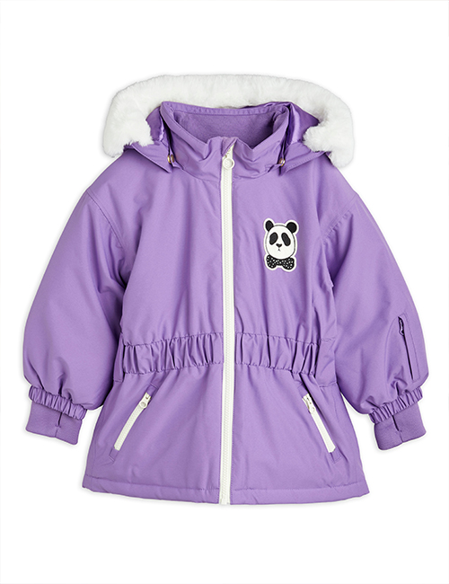 [MINI RODINI] Panda soft ski jacket _ Purple
