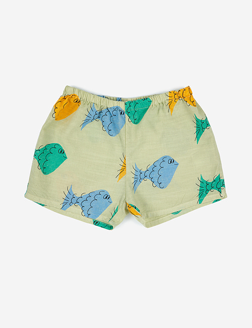 [BOBO CHOSES] Multicolor Fish all over woven shorts [12m, 24m]