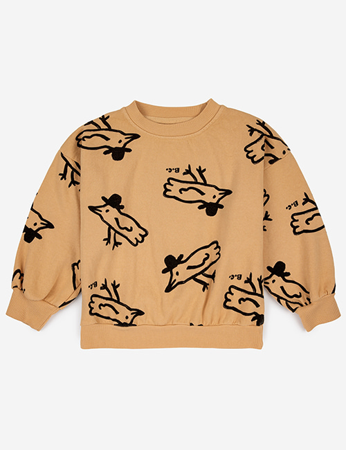 [BOBO CHOSES] Mr Birdie all over sweatshirt [10-11y,12-13y]