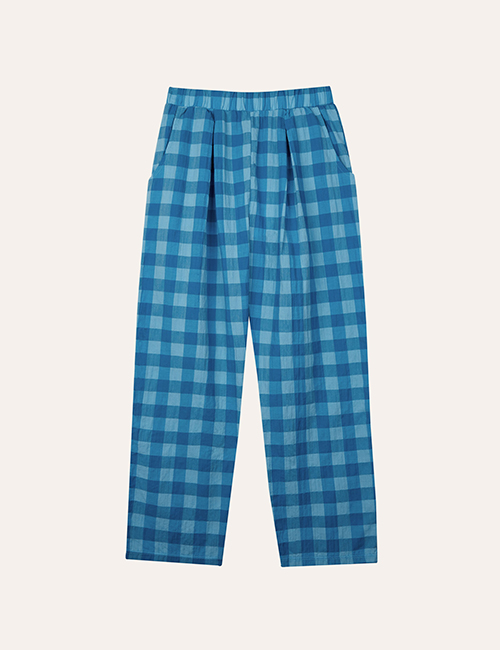 [THE CAMPAMENTO] BLUE CHECKED TROUSERS [7/8Y]
