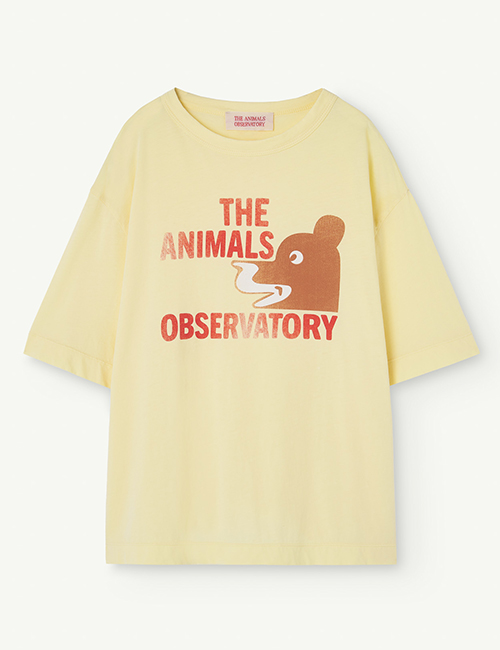 [The Animals Observatory]  ROOSTER OVERSIZE KIDS T-SHIRT Soft Yellow [2Y, 3Y, 4Y, 6Y,10Y]