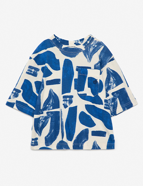 [TRUE ARTIST] Papier Collé Bleu T-shirt [4-5Y, 6-7Y, 10-11Y]